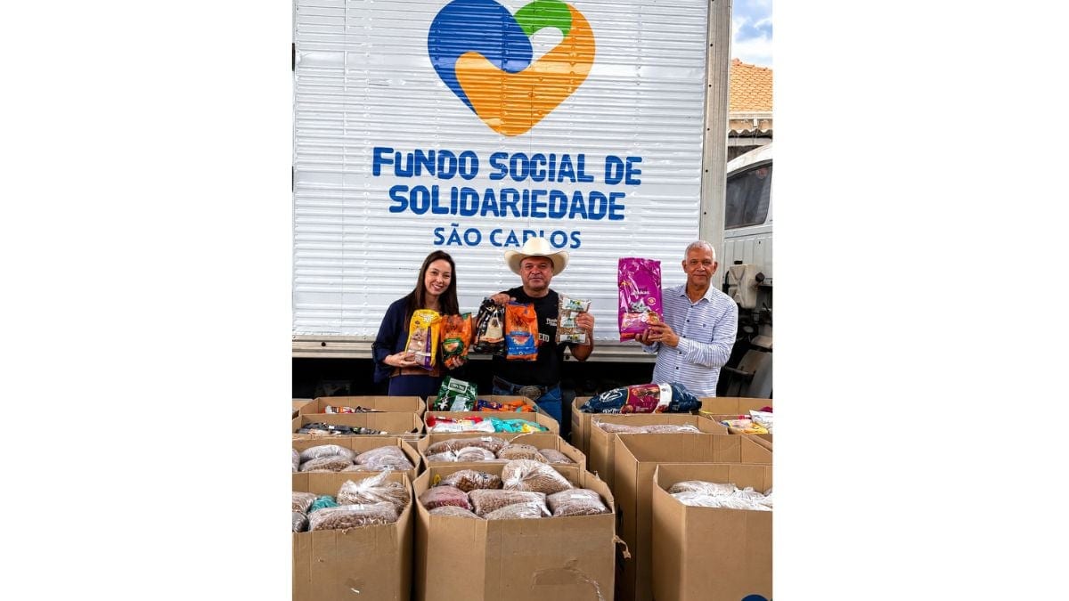 São Carlos: 14 toneladas de alimentos e rações entregues ao Fundo Social