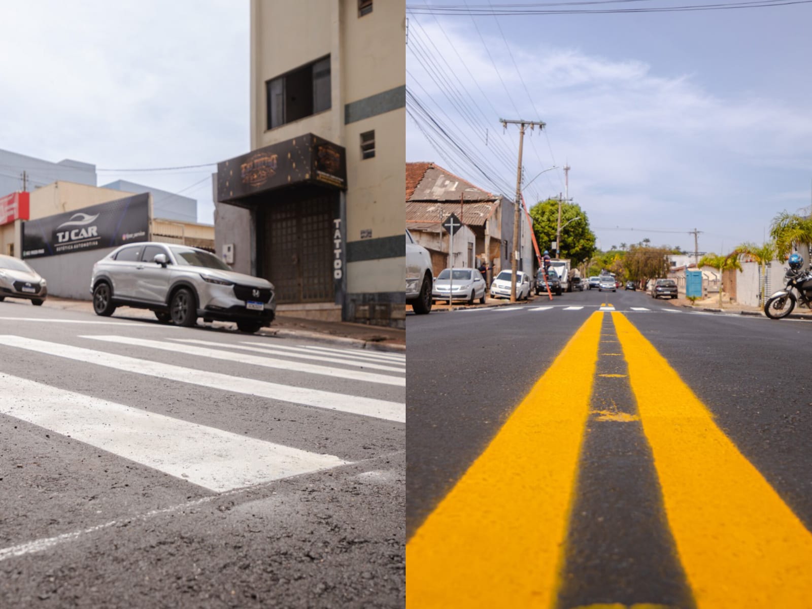 Anápolis reforça sinalização noturna após recapeamento no Centro