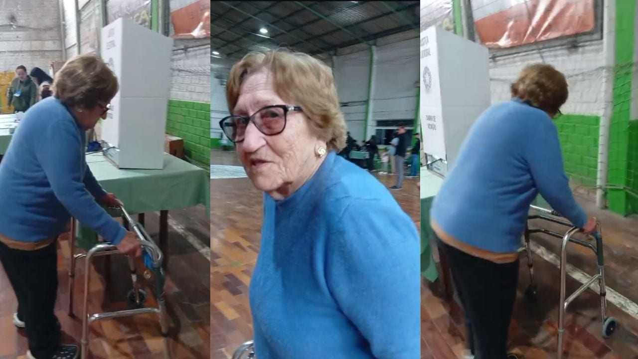 Aos 97 anos, idosa dá exemplo de cidadania e faz questão de votar em Camaquã