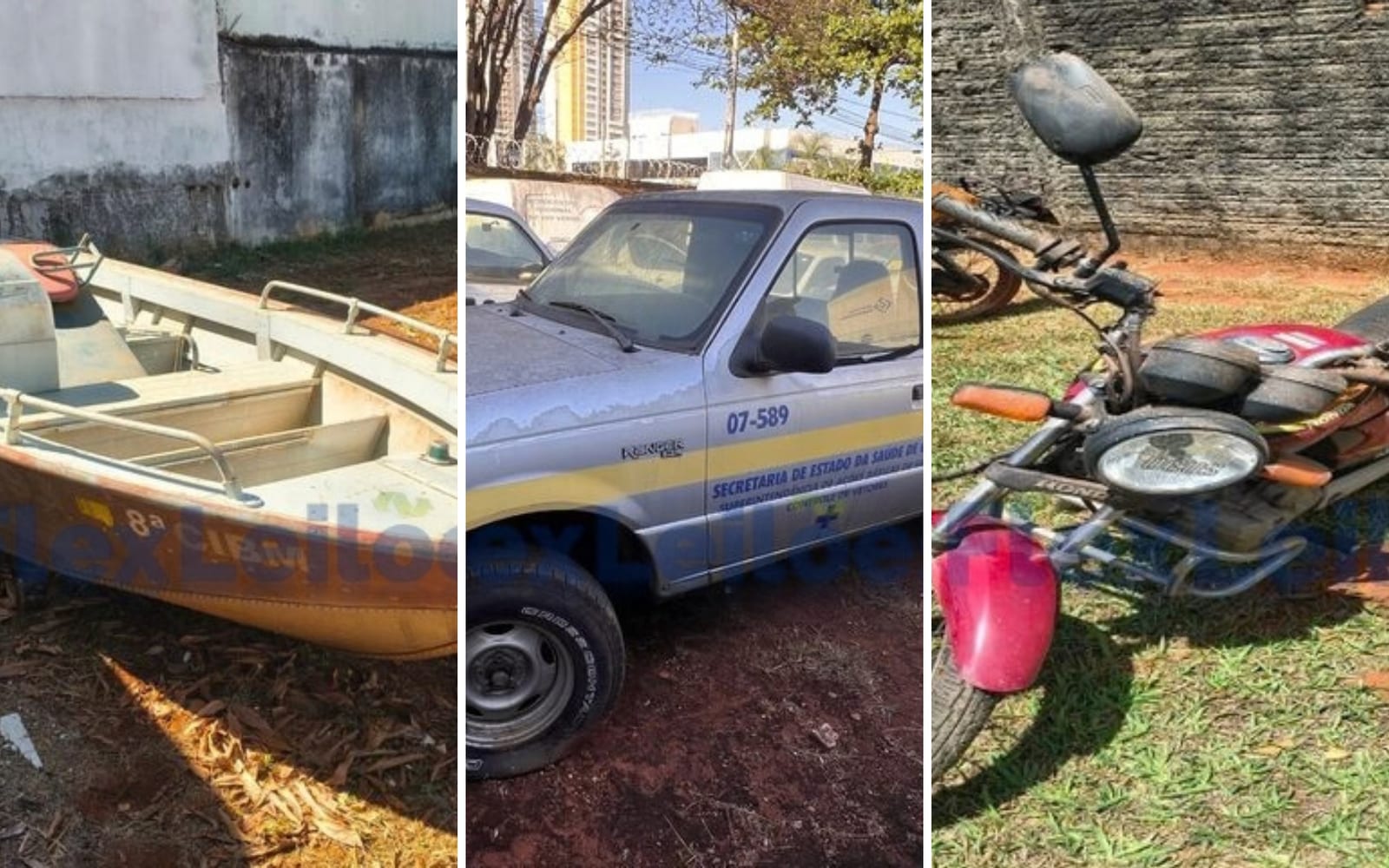 Governo de Goiás leiloa lancha, motos e caminhonetes com lances a partir de R$ 50