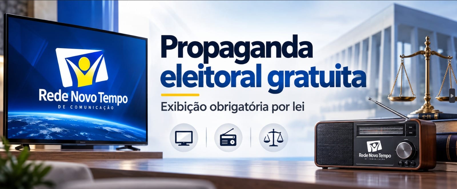 Novo Tempo transmite horário eleitoral por obrigação legal, não por escolha