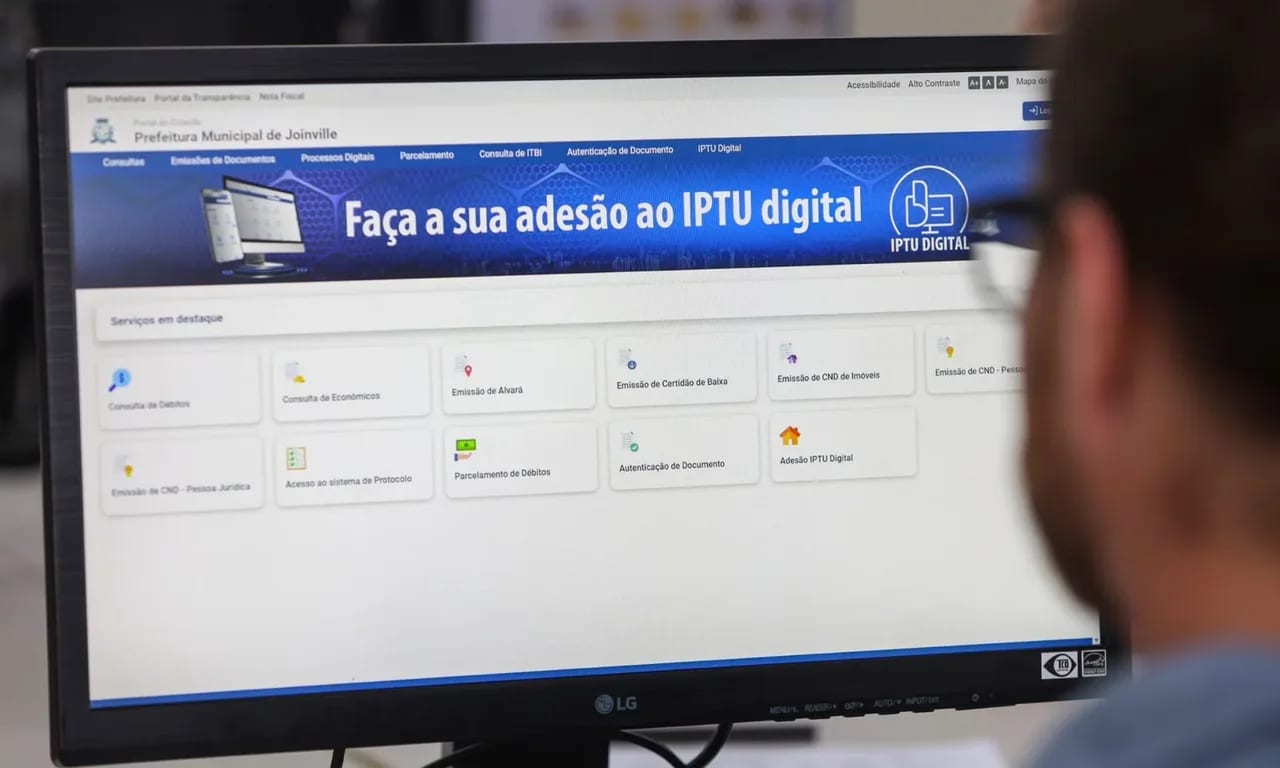 IPTU Digital em Joinville dispensa carnê impresso em 2027