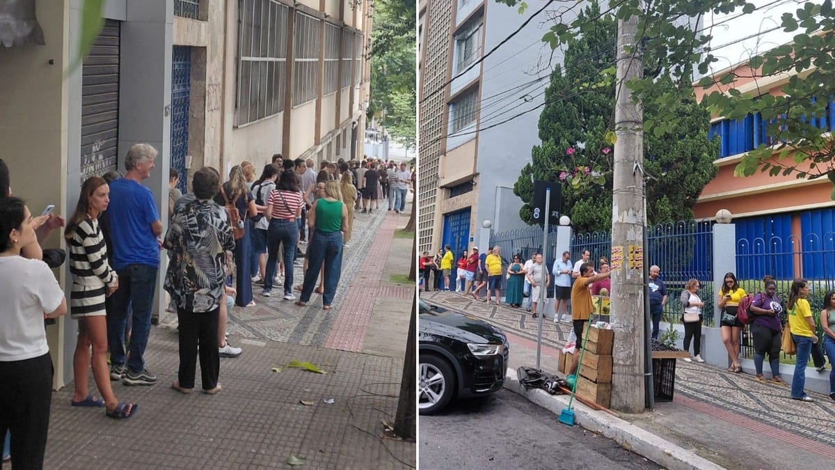 Eleitores enfrentam filas no início da votação do segundo turno em Belo Horizonte
