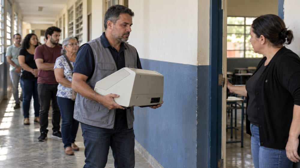 No país, Justiça Eleitoral troca 900 urnas e não tem votação manual até as 12h