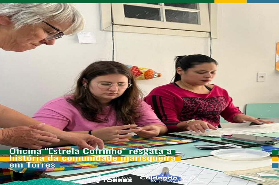 Oficina resgata tradição centenária da Estrela Cofrinho na comunidade marisqueira de Torres