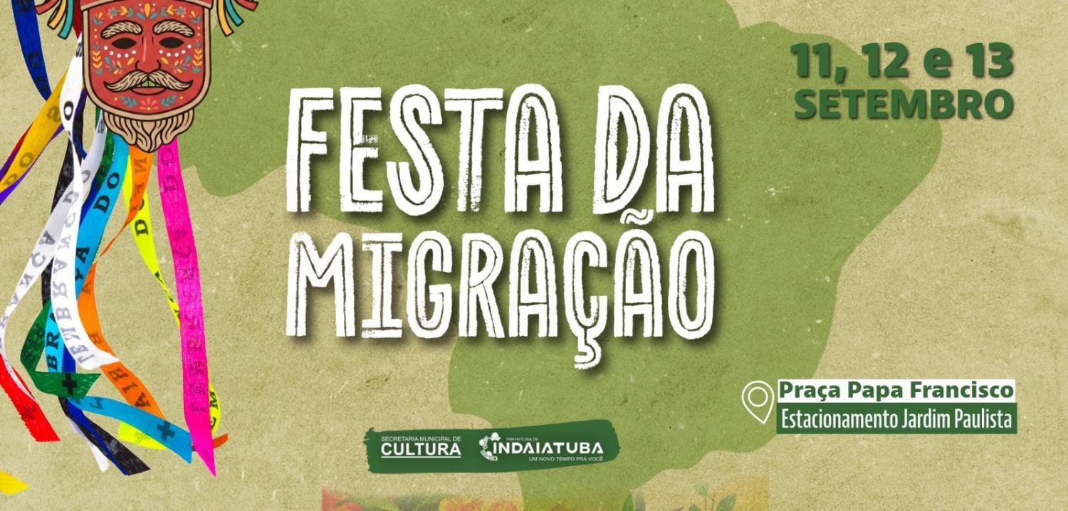 Festa da Migração acontece de 11 a 13 de setembro e celebra a diversidade cultural em Indaiatuba
