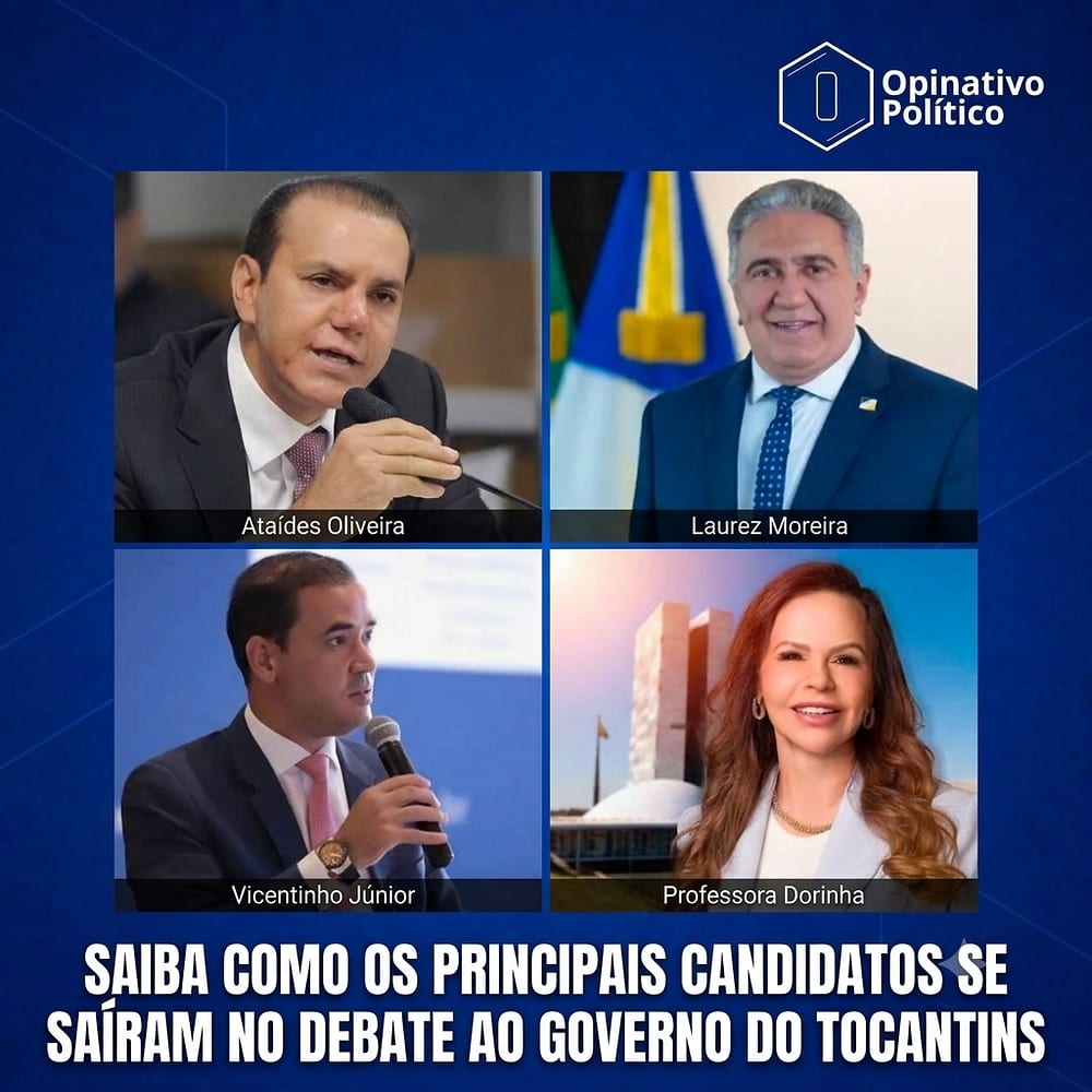 Debate ao governo do Tocantins reuniu principais candidatos e focou em saúde, infraestrutura e segurança
