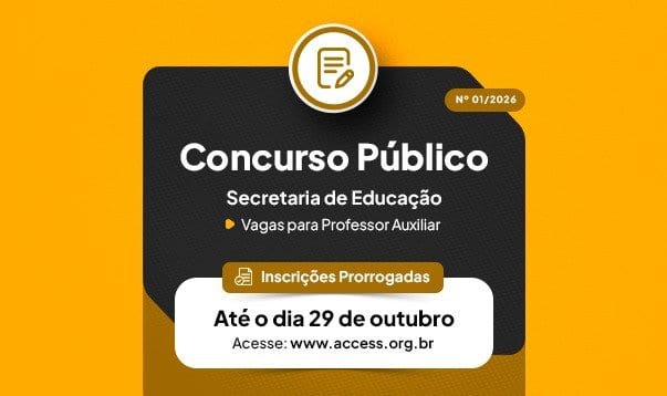 Prefeitura de Birigui prorroga inscrições de concurso para Professor Auxiliar