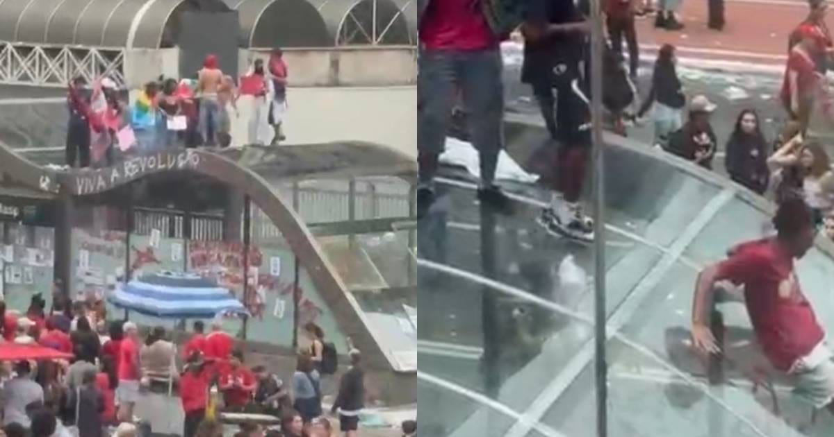 Manifestantes depredam estações de metrô em ato de apoio a Lula na avenida Paulista