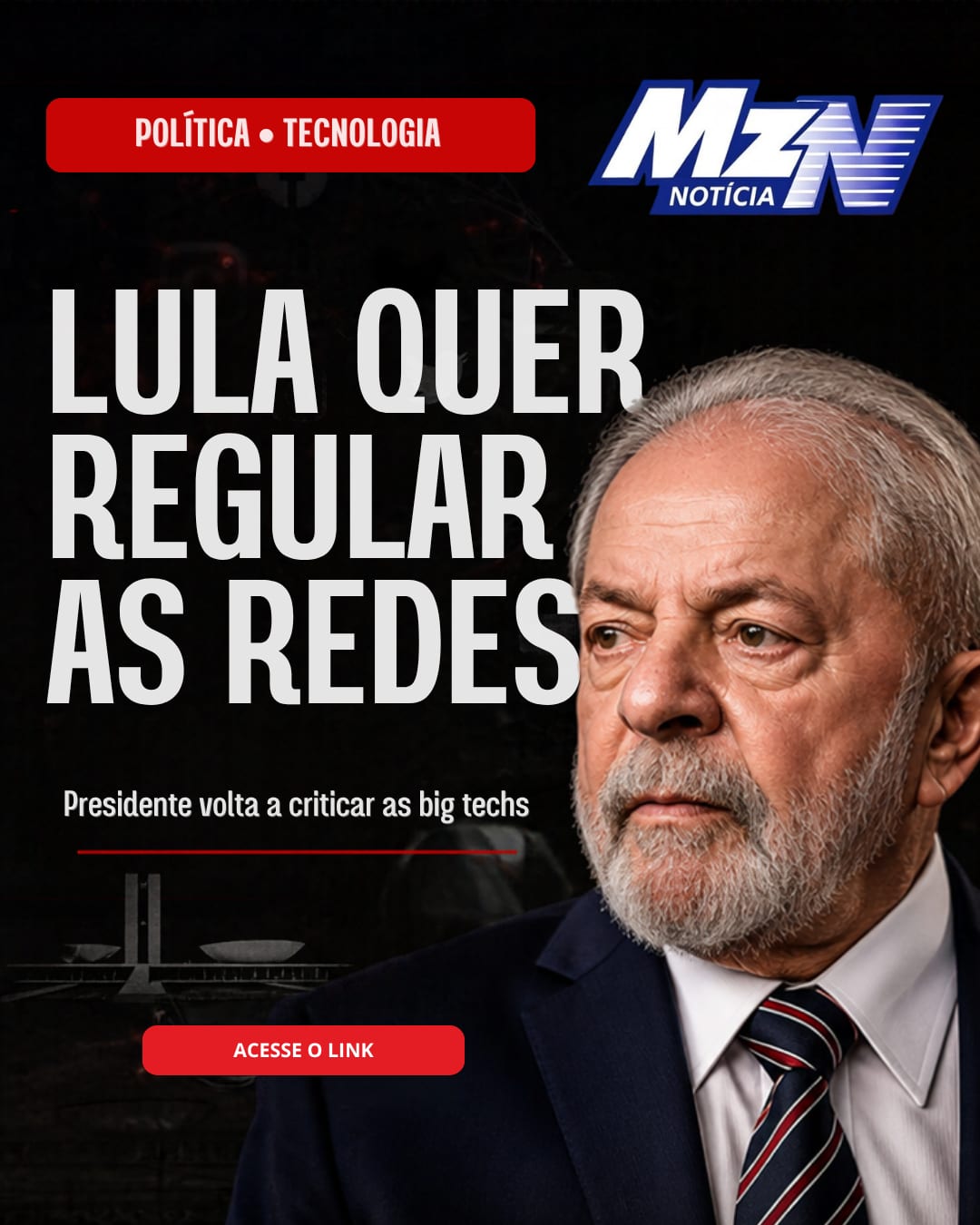 LULA VOLTA A ATACAR BIG TECHS E PROMETE AVANÇAR SOBRE AS REDES SOCIAIS: “VAMOS TER QUE REGULÁ-LAS”