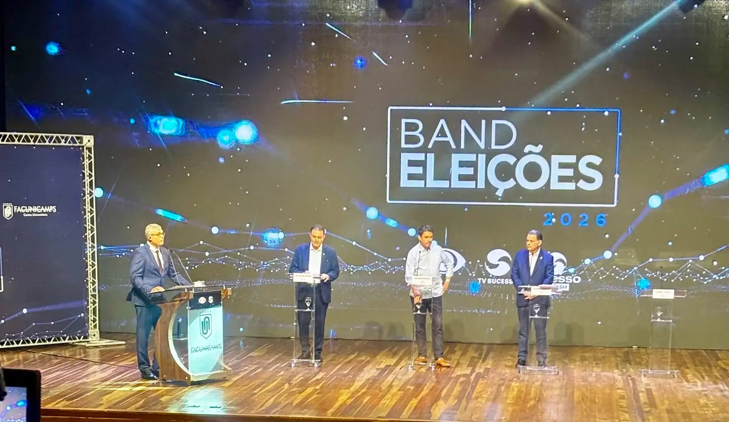 Marconi, Wilder e Luiz César se confrontam no debate ao governo de Goiás