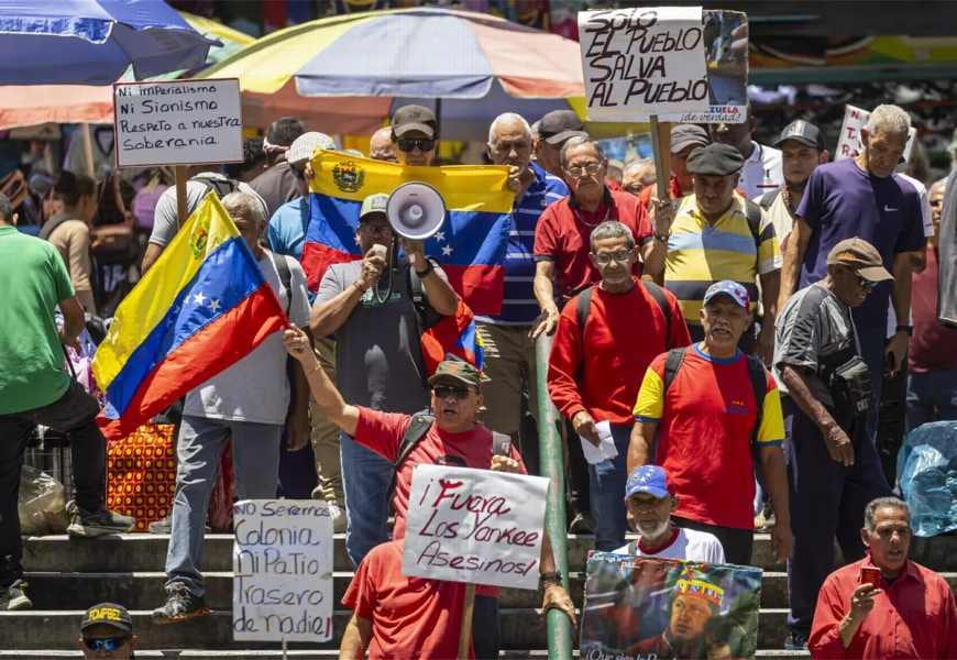 Protesto em Caracas contra acordo petrolífero assinado em 28 de agosto