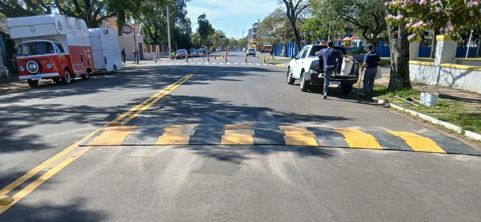 General Arruda recebe faixa contínua e lombadas para reduzir velocidade