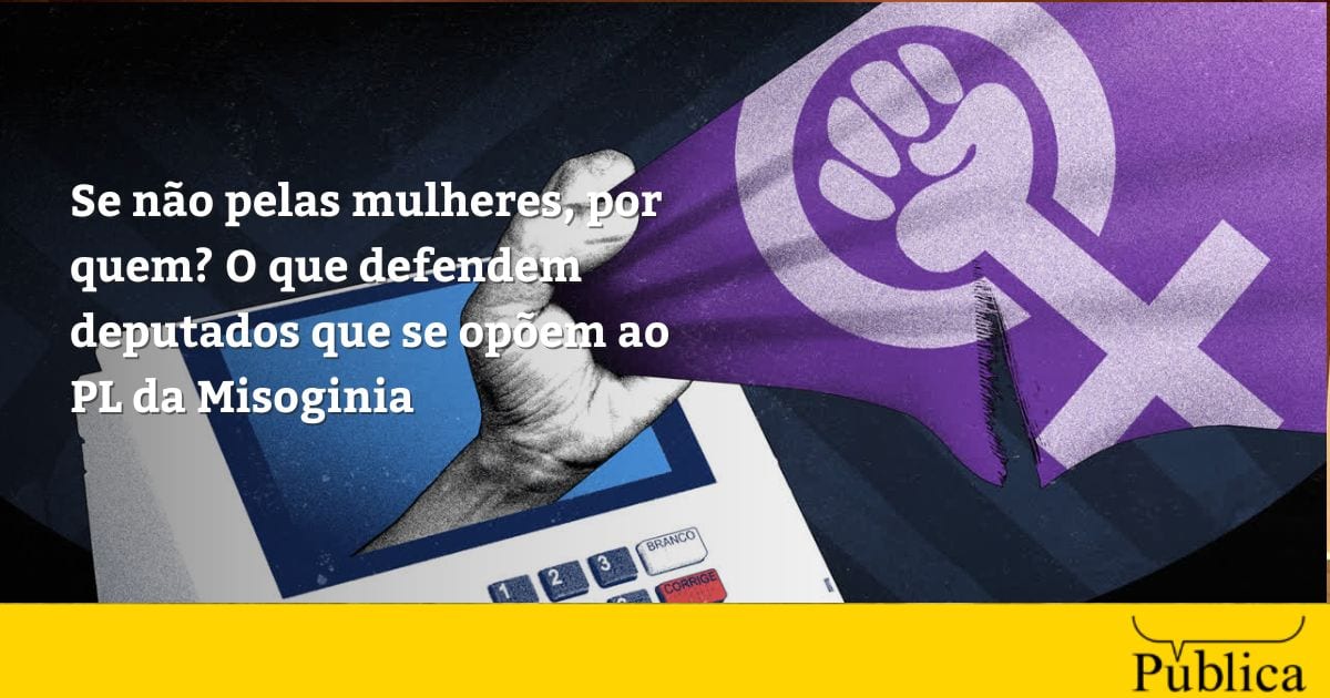 Oito deputados votaram contra acelerar o PL da Misoginia