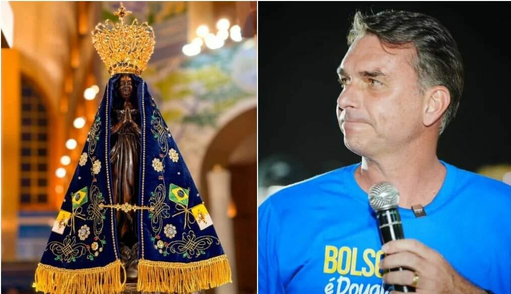Campanha de Flávio Bolsonaro avalia ir ao Santuário de Nossa Senhora Aparecida no feriado de 12 de outubro
