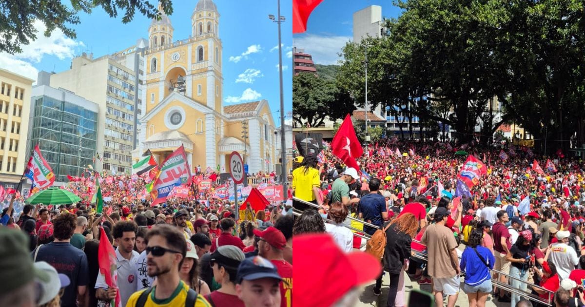 Apoiadores de Lula voltam às ruas de Florianópolis a uma semana do 2º turno