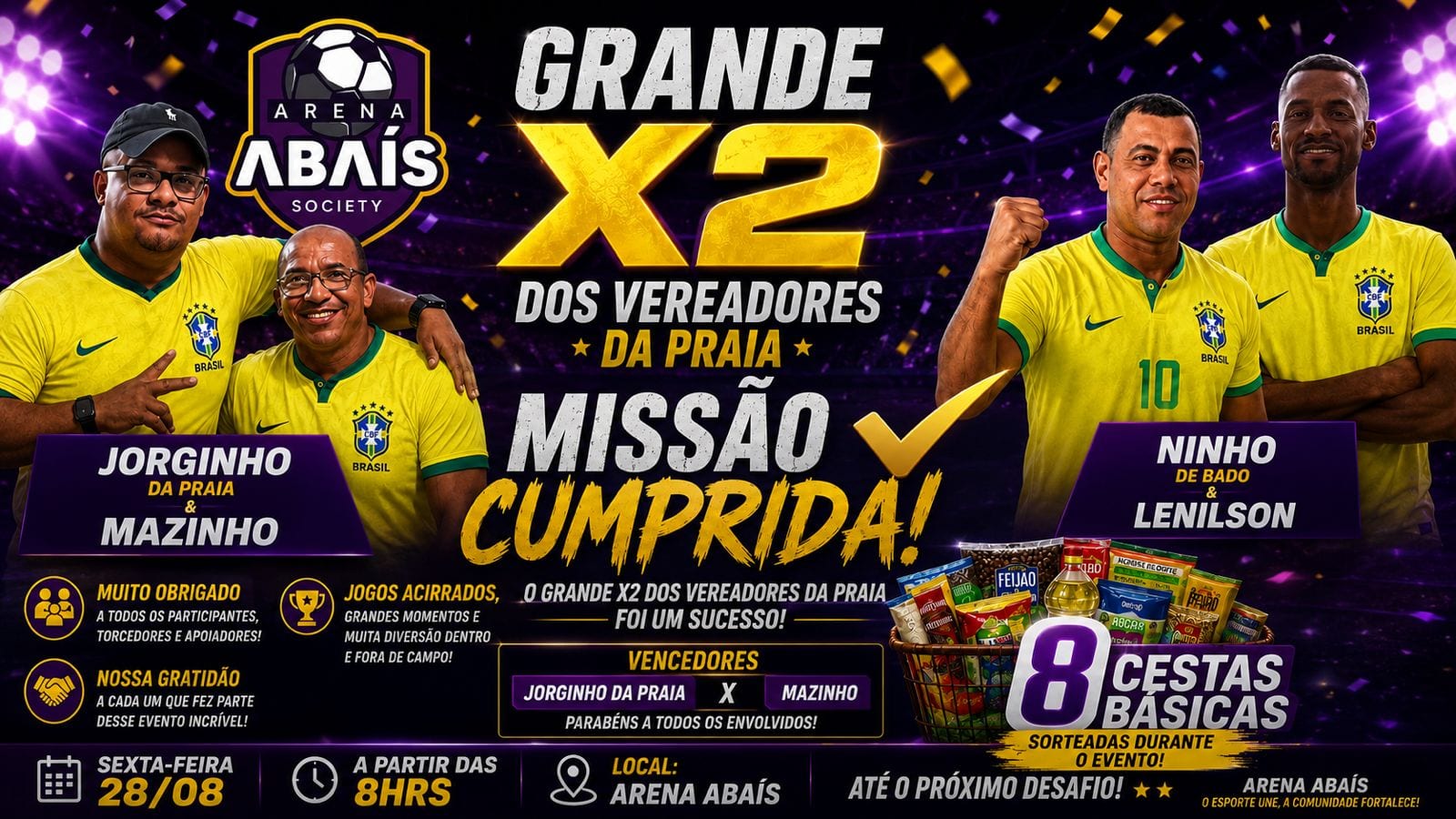 Vereadores promovem grande evento esportivo na Arena Abaís e anunciam próximo desafio no Porto do Mato