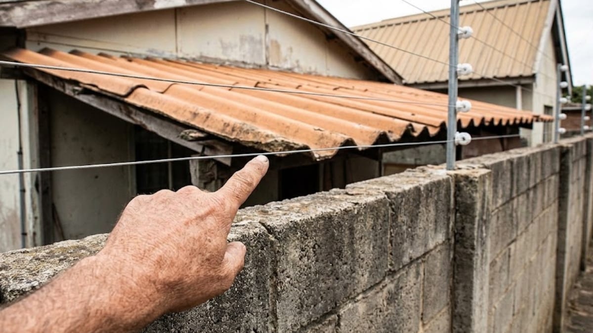 Homem apoia telhado na cerca elétrica da casa do vizinho há 30 anos e Justiça precisa decidir se o uso prolongado garant