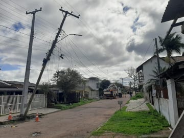 Charqueadas decreta emergência municipal após vendaval na noite de 6 de agosto
