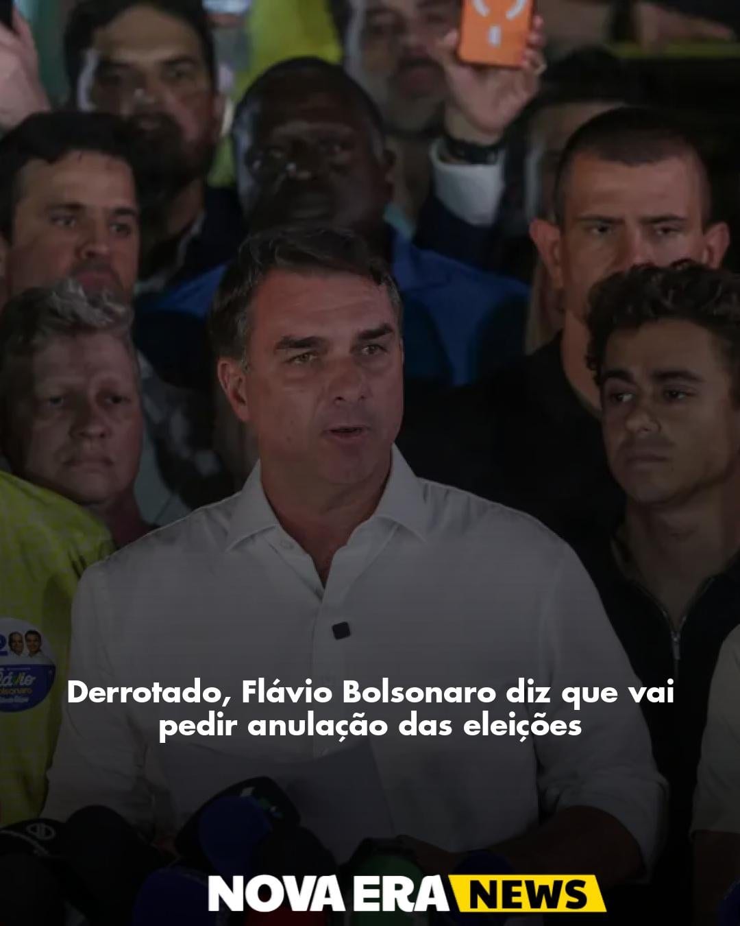 Derrotado, Flávio Bolsonaro diz que vai pedir anulação das eleições