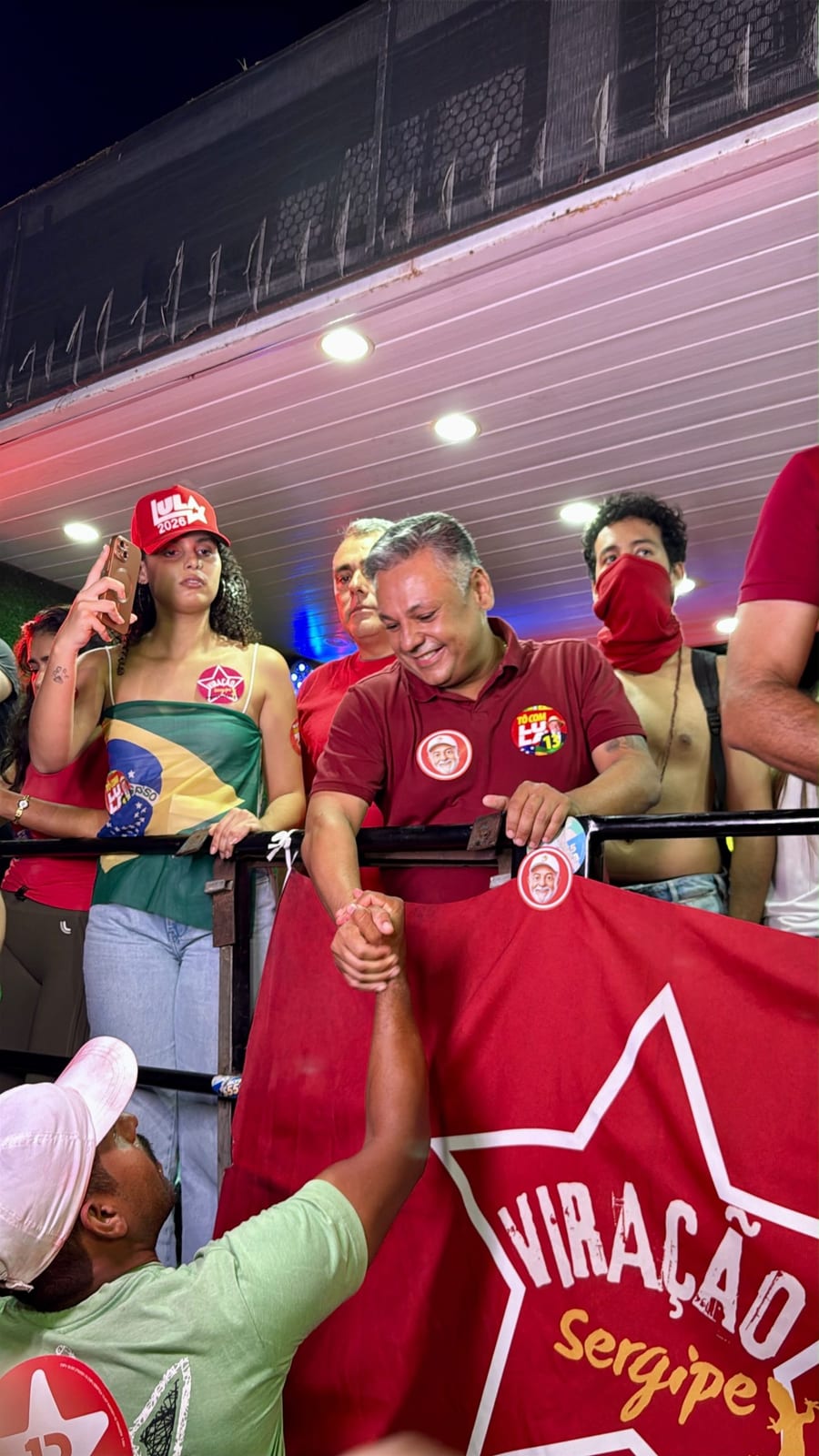 Ibrain de Valmir participou de caminhada por Lula em Lagarto