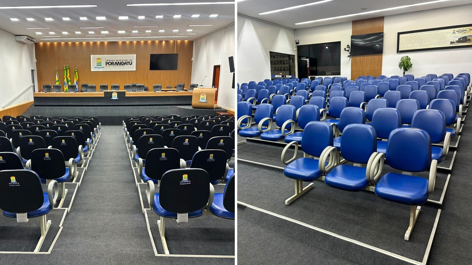 Câmara de Porangatu repassa cadeiras ao novo Paço Municipal