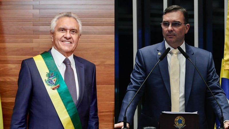 Flávio Bolsonaro deve receber apoio de Ronaldo Caiado nesta terça-feira (6); Zema já fez declaração pró candidato