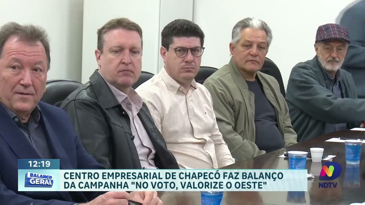 Centro Empresarial de Chapecó apresenta balanço da campanha 'No Voto, Valorize o Oeste'