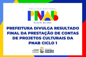 Prefeitura divulga resultado final da prestação de contas de projetos culturais da PNAB Ciclo 1