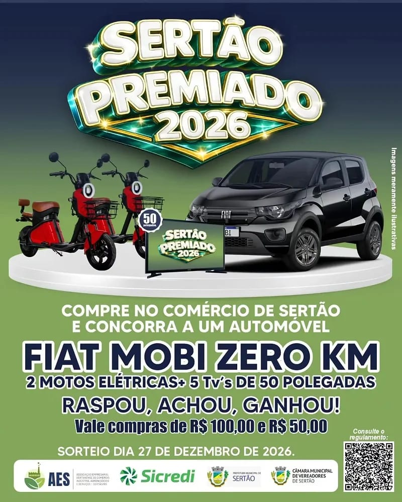 Sertão vai repassar R$ 100 mil para campanha Sertão Premiado