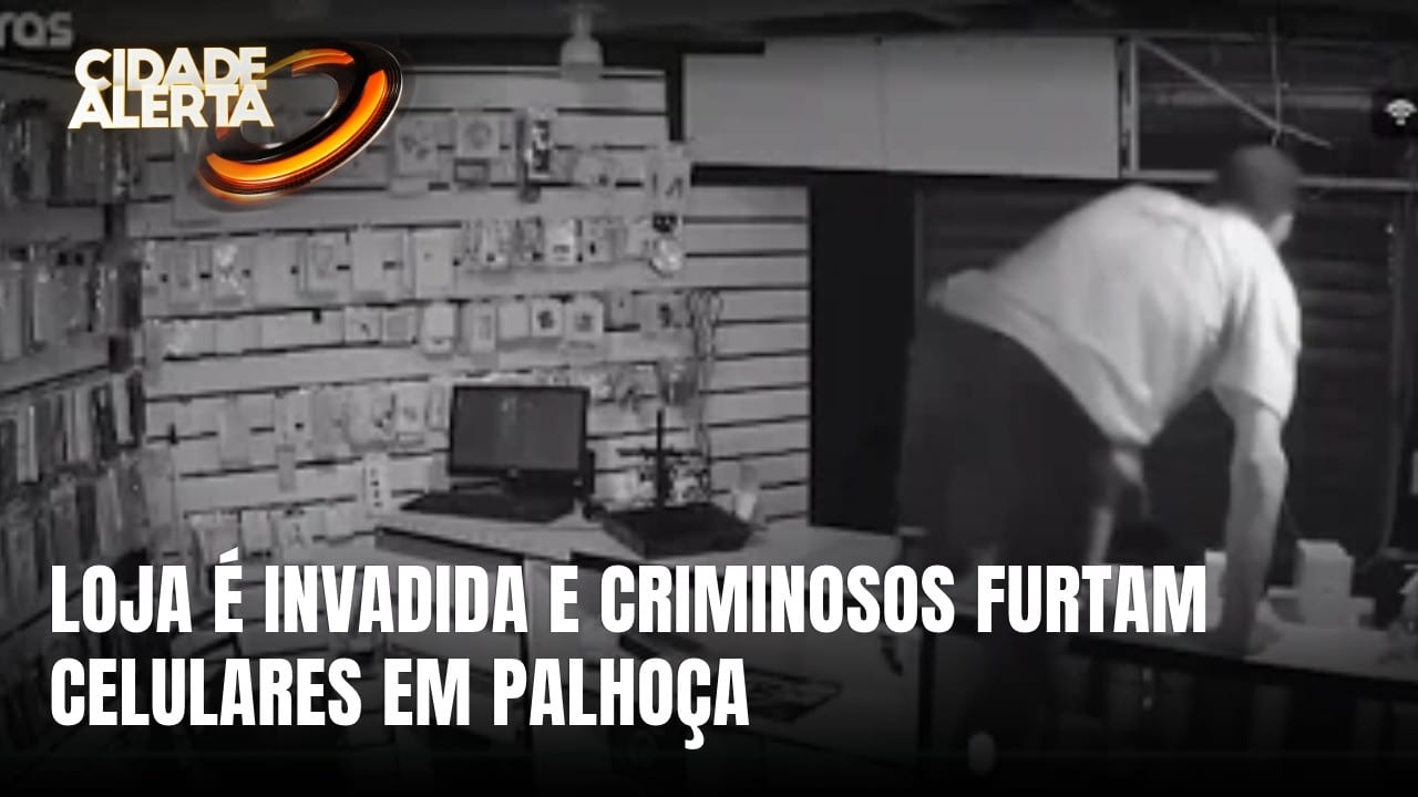 Criminoso invade comércio pelo telhado e leva dinheiro e celulares em SC