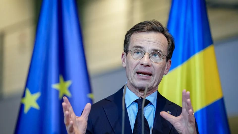 Primeiro‑ministro da Suécia Ulf Kristersson renuncia após derrota