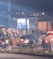 Homem é flagrado arrancando e danificando bandeiras na Avenida dos Arnaldos
