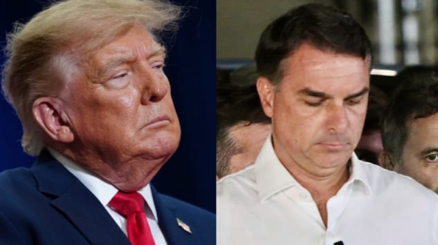 Trump diz que aprovaria entrada de Flávio Bolsonaro nos EUA e questiona eleição brasileira novamente