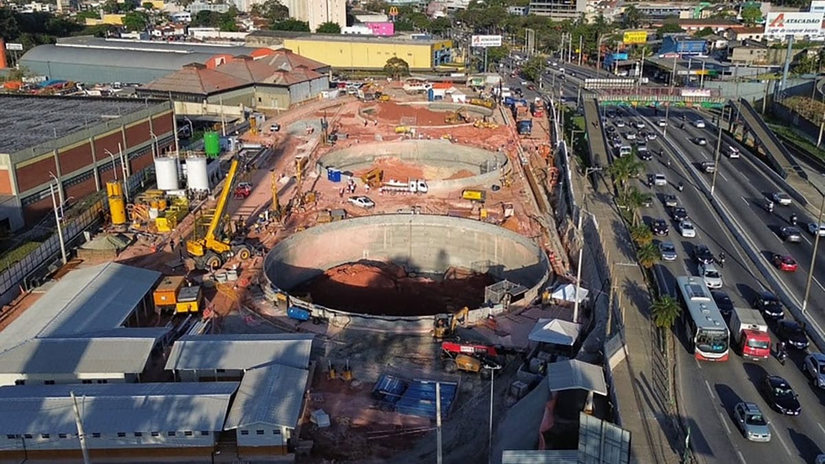 Linha 4-Amarela avança com escavações da futura Estação Taboão da Serra