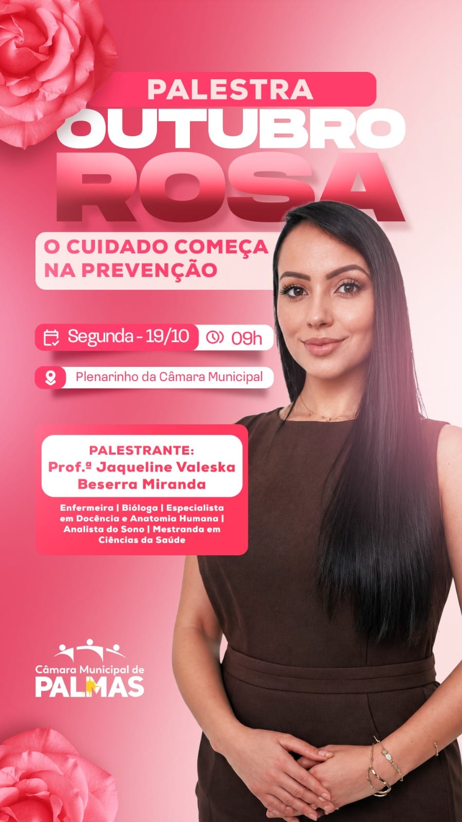 CÂMARA DE PALMAS PROMOVE PALESTRAS ABERTAS AO PÚBLICO SOBRE REFORMA TRIBUTÁRIA E PREVENÇÃO AO CÂNCER DE MAMA NOS DIAS 16