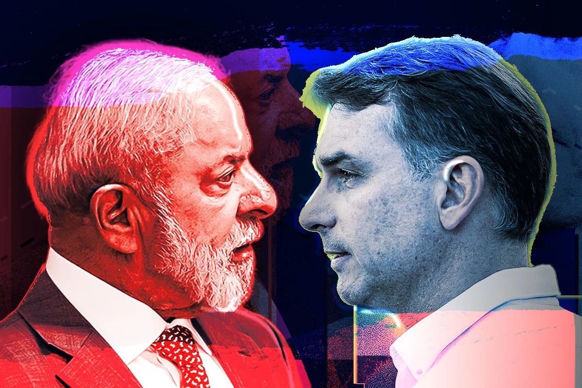 Lula 45,3% e Flávio Bolsonaro 42,2% no primeiro turno; margem de erro é 1 ponto
