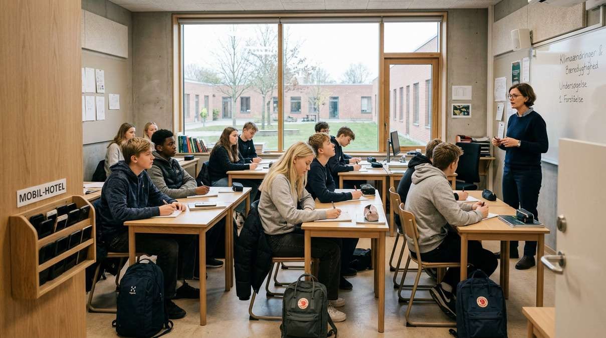 Dinamarca propõe proibir celulares nas escolas após queda histórica no PISA