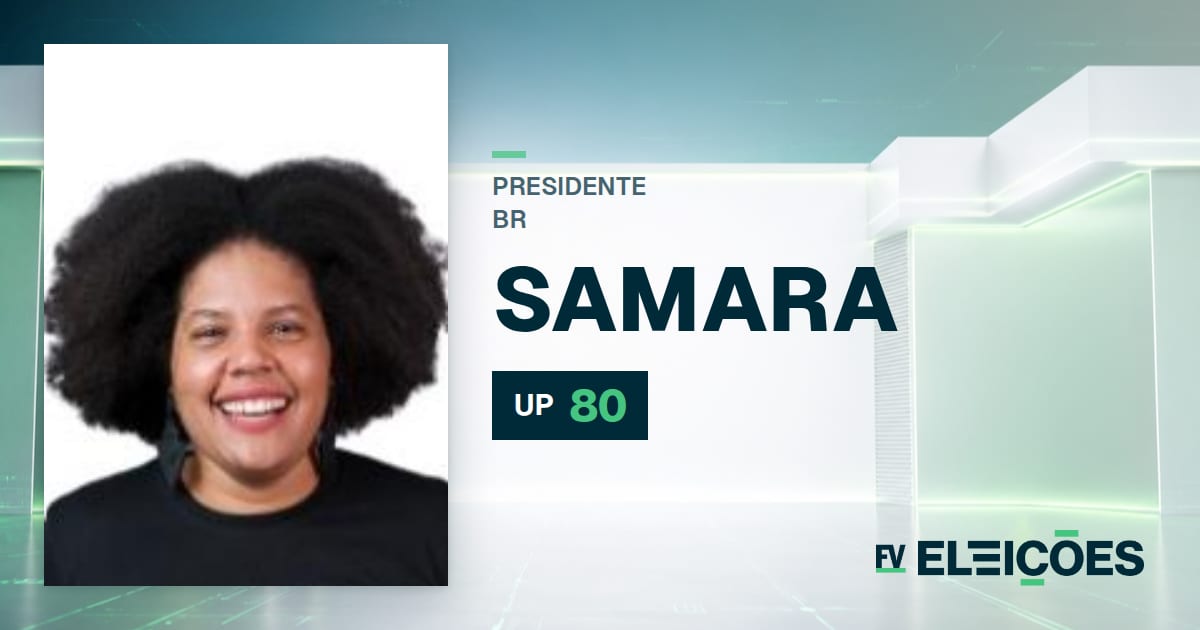 Samara, 80, é candidata mais jovem à Presidência pelo UP