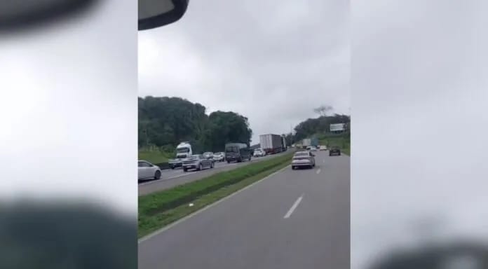 Pedestre é atropelado por carreta na BR-101 em Joinville