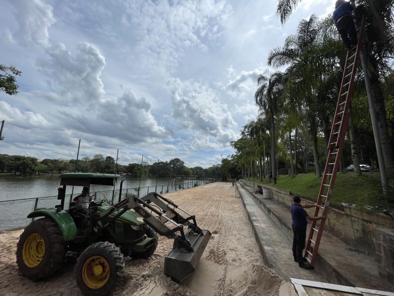 Após reclamações da população, Prefeitura realiza melhorias na Prainha do Lago Municipal em Araras, SP
