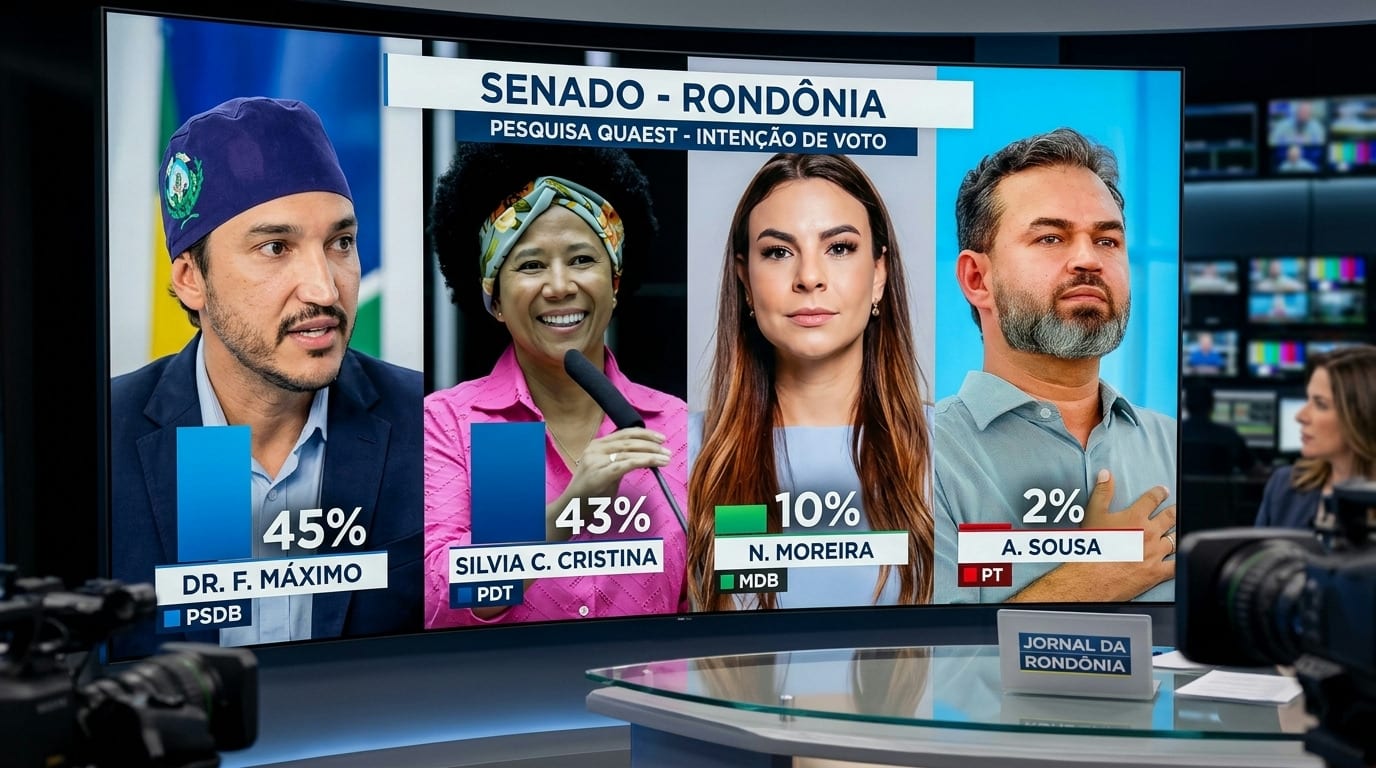Máximo e Sílvia Cristina lideram intenção de voto ao Senado em Rondônia