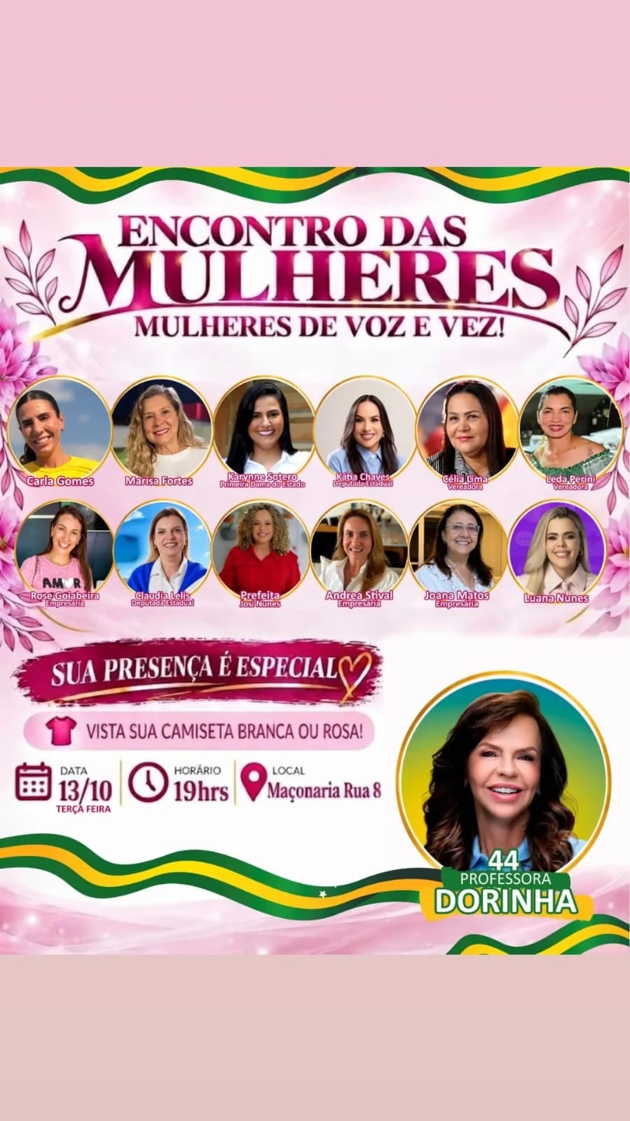 Encontro das Mulheres reúne lideranças em Gurupi nesta terça-feira em prol de Professora Dorinha