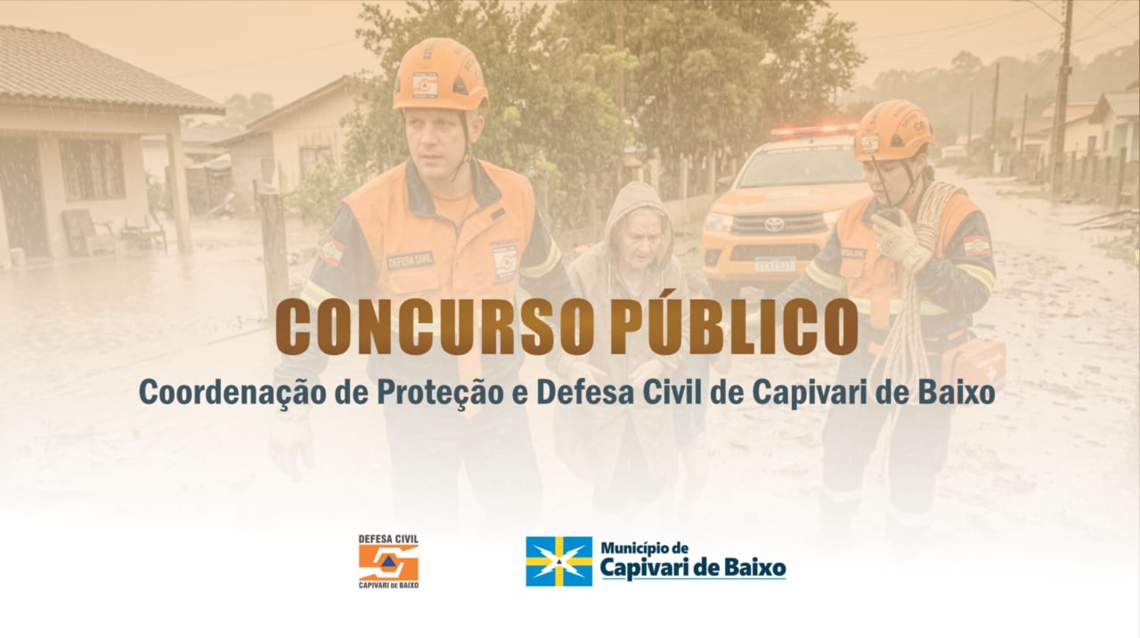 Concurso da Defesa Civil de Capivari de Baixo oferece seis vagas