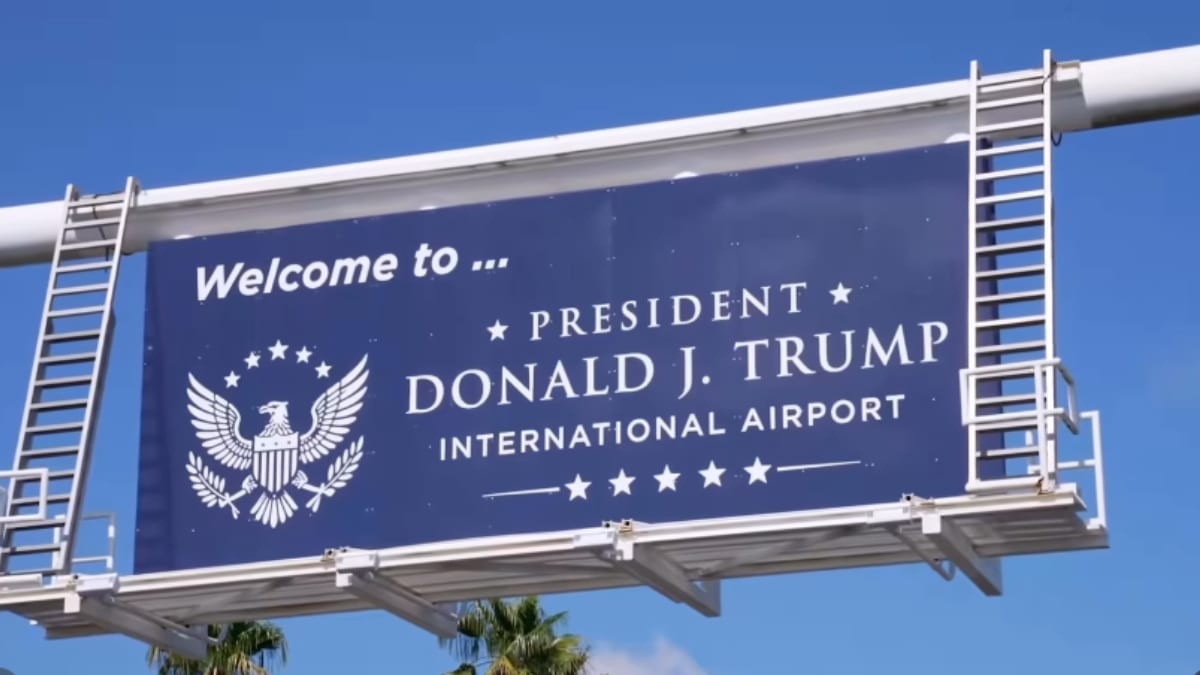 Aeroporto de Palm Beach passa a usar a sigla DJT