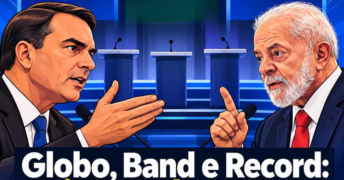 Globo, Band e Record: veja quando serão os debates entre Flávio e Lula