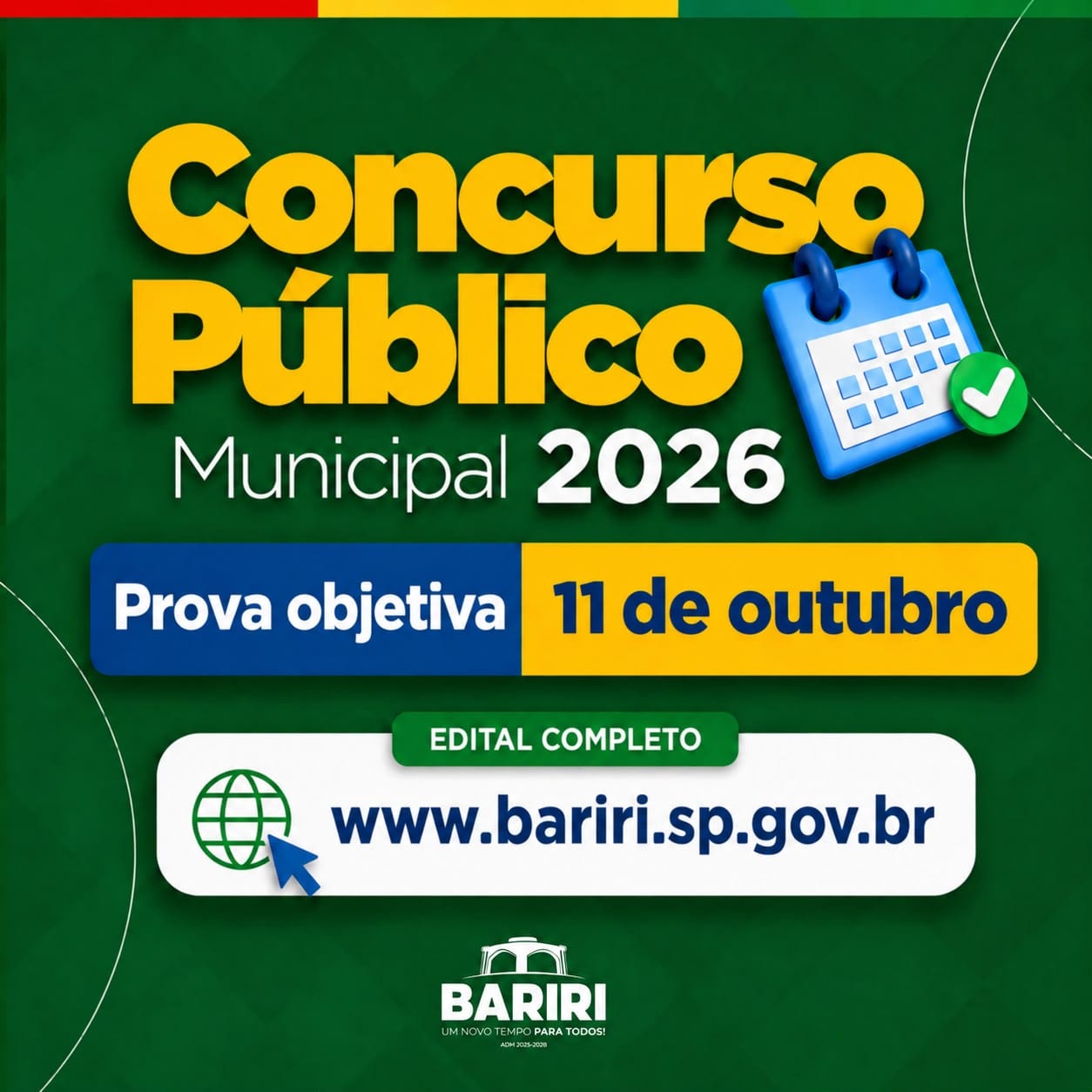 Concurso da Prefeitura de Bariri recebeu 4.620 inscrições