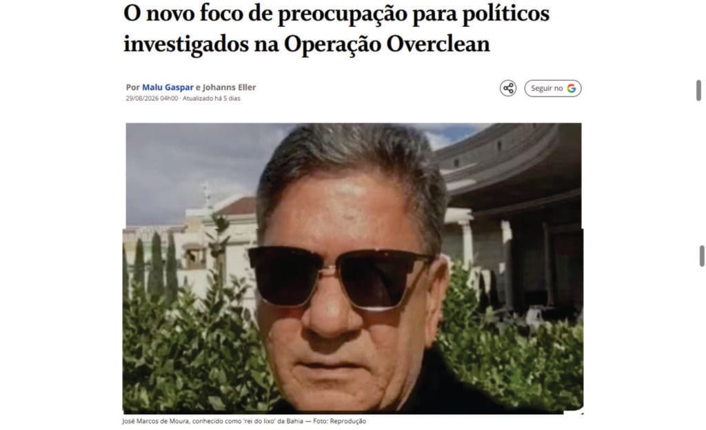 Reportagem do GLOBO recoloca Overclean como fantasma na campanha de Vicentinho Júnior; candidato ao governo nega ser inv