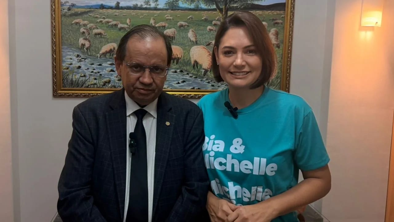 MICHELLE BOLSONARO DECLARA APOIO A ELI BORGES DURANTE GRAVAÇÃO PARA CAMPANHA AO SENADO