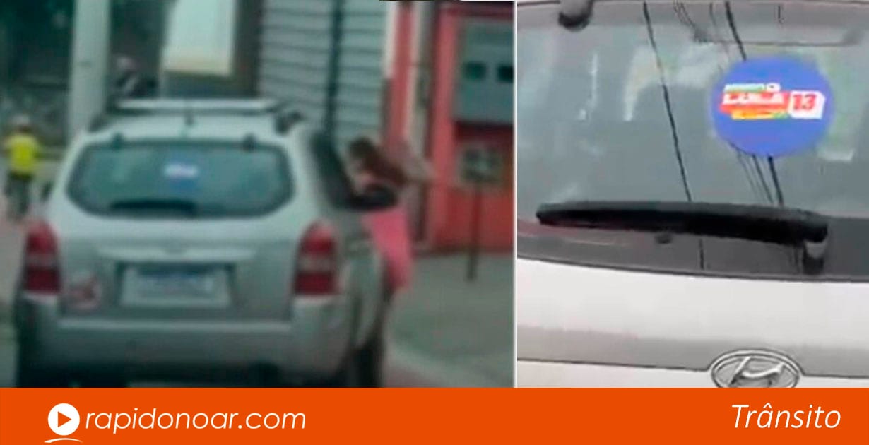 Carro com adesivos de apoio a Lula atropela crianças em carreata pró Flávio Bolsonaro no litoral de SP